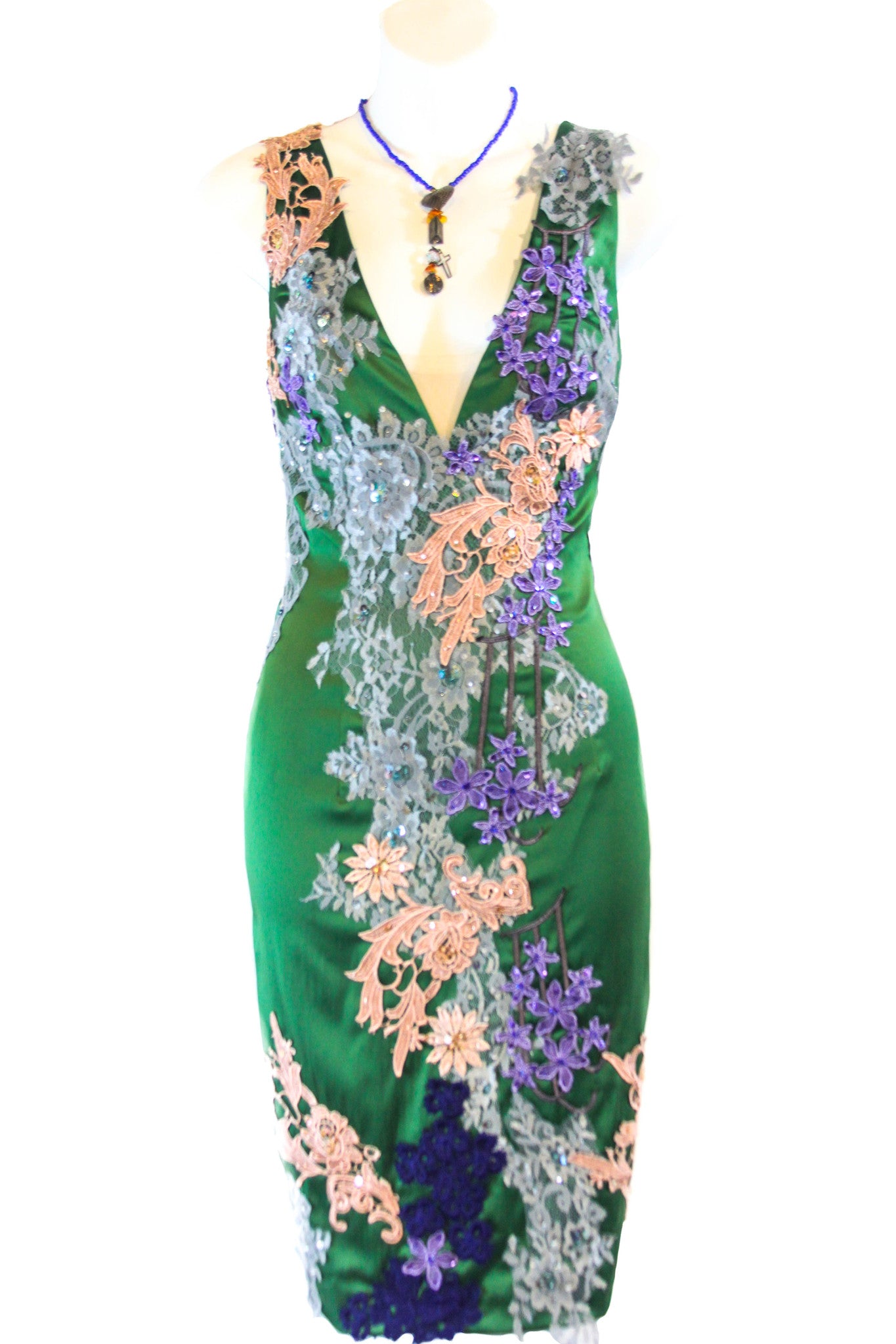 Jade Green Multi Cocktail Dress  Fierce 'N' Chic Boutique